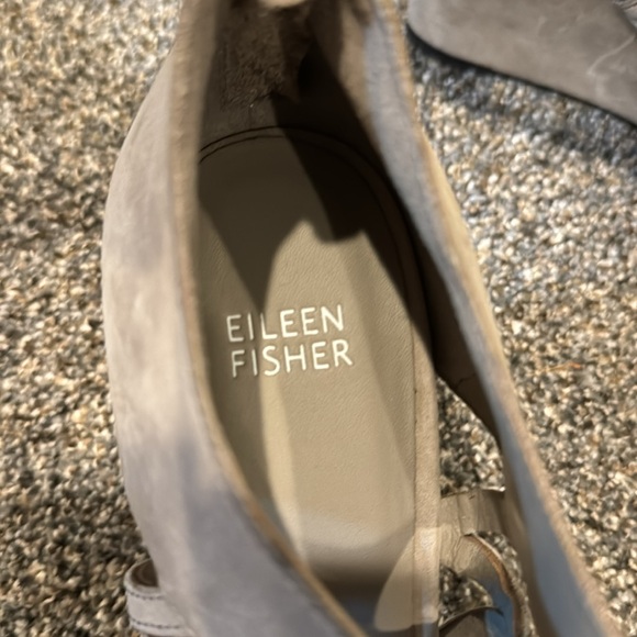 Eileen Fisher | cage lattice open toe zip back leather size 10 - Picture 7 of 8